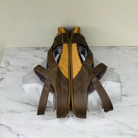 Euro Soft By Sofft Tan Leather Strappy Sandals Women’s Size 7 - Picture 7 of 11